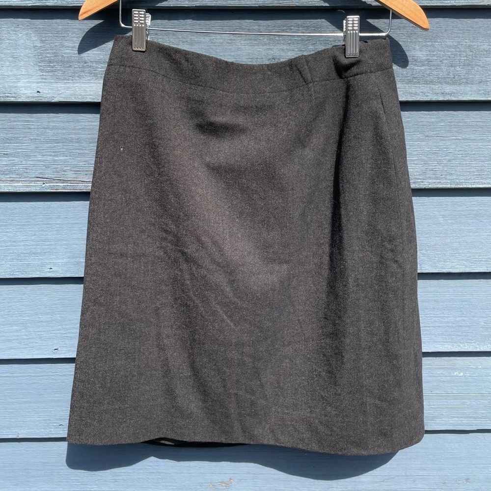 Akris For Bergdorf Goodman wool black pencil work skirt size 12